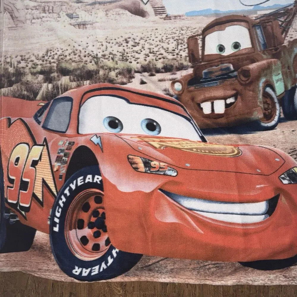 Disney Pixas Cars Lightning  McQueen Tow Mater Kids Baby Blanket